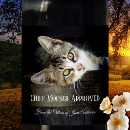 Home Brew Funny Cat Wine Label Wijn Etiket