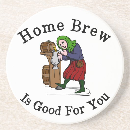 Home Brew is goed voor jou Zandsteen Onderzetter (Voorkant)