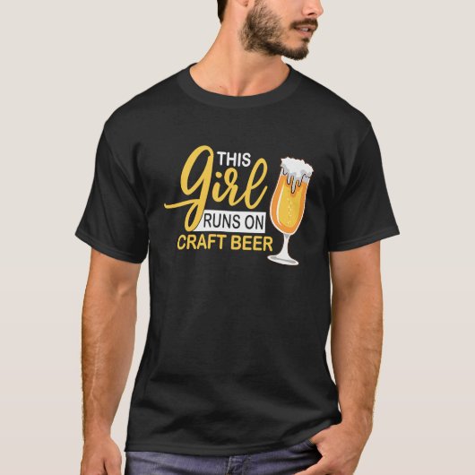 Home Brewing Girl Microbrewing House Brew Brewer C T-shirt (Voorkant)