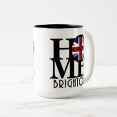 HOME Brighton England 15oz Tweekleurige Koffiemok (Voorkant rechts)