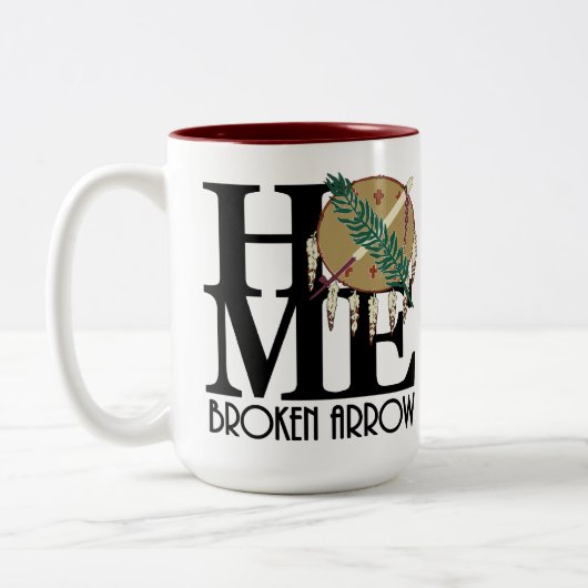 HOME Broken Arrow 15oz Tweekleurige Koffiemok (Links)