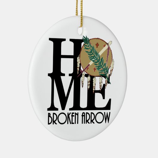 HOME Broken Arrow Oklahoma Keramisch Ornament (Rechts)