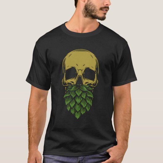 Home Brouwen IPA Ambacht Bierbrouwer Schedel Hop B T-shirt (Voorkant)