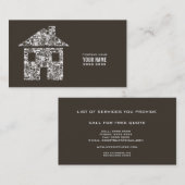 Home Builder Construction Sjabloon Visitekaartje (Voorkant / Achterkant)