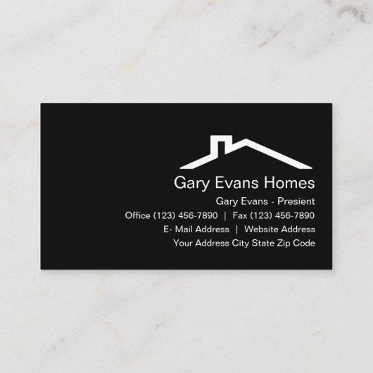 Home Builder Minimal Design Visitekaartje (Achterkant)