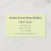 Home Builder Visitekaartje (Achterkant)