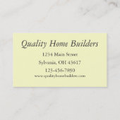 Home Builder Visitekaartje (Achterkant)