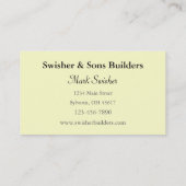 Home Builder Visitekaartje (Achterkant)