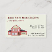 Home Builders Bouwarchitect Visitekaartje (Voorkant)
