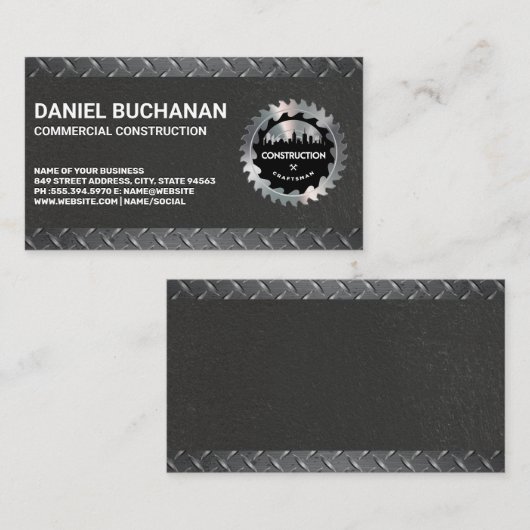 Home Builders | Staal | cirkelzaag Visitekaartje (Voorkant / Achterkant)