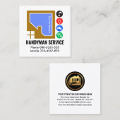 Home Building Lijst Handyman Tools Vierkante Visitekaartje (Voorkant / Achterkant)