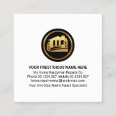 Home Building Lijst Handyman Tools Vierkante Visitekaartje (Achterkant)