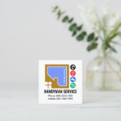 Home Building Lijst Handyman Tools Vierkante Visitekaartje (Staand voorkant)