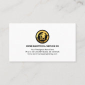 Home Bulb Gold Elektricien Circuit Plug Visitekaartje (Achterkant)