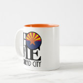 HOME Bullhead City Tweekleurige Koffiemok (Voorkant links)