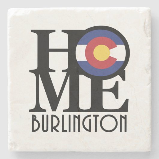 HOME Burlington Colorado Stenen Onderzetter (Voorkant)