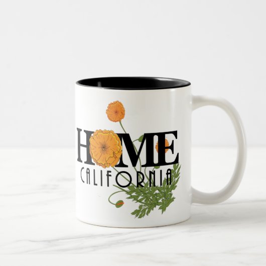 HOME California Poppies 11oz Tweekleurige Koffiemok (Rechts)