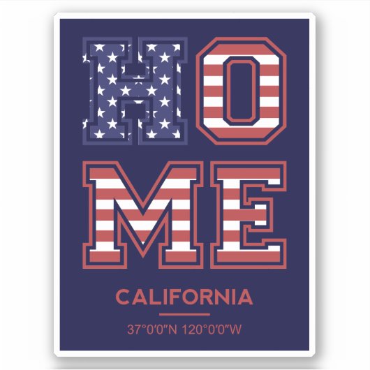 Home California Sticker (Voorkant)
