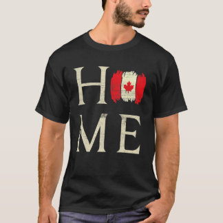 Home Canada Day Maple Proud Canadian Flag Canada T-shirt