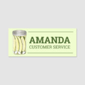 Home Caned Kosher Dill Sour Pickles Pickle Jar Naamplaatje (Voorkant)