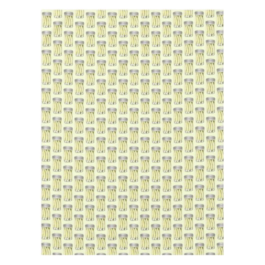 Home Caned Kosher Dill Sour Pickles Pickle Jar Tafelkleed (Voorkant)