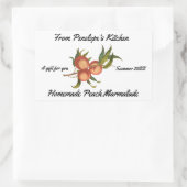 Home Canking Peach Marmalade Jouw naam Gift Label (Tas)