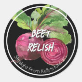 Home Canning Business Beet Relish Root Label (Voorkant)