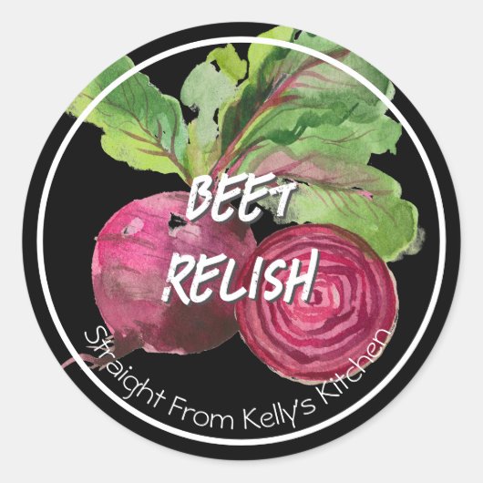 Home Canning Business Beet Relish Root Label (Voorkant)