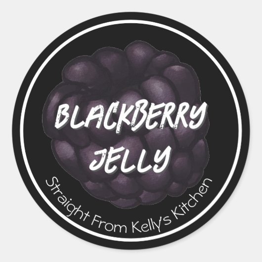 Home Canning Business Blackberry Jelly Jam Label (Voorkant)