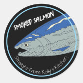 Home Canning Business Gerookte Zalm Modern Label (Voorkant)