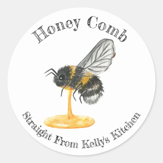Home Canning Business Honey Comb Food Label (Voorkant)