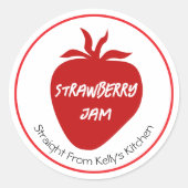 Home Canning Business Strawberry Jam Modern Label (Voorkant)