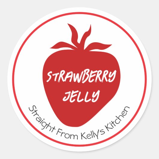 Home Canning Business Strawberry Jelly Jam Label (Voorkant)