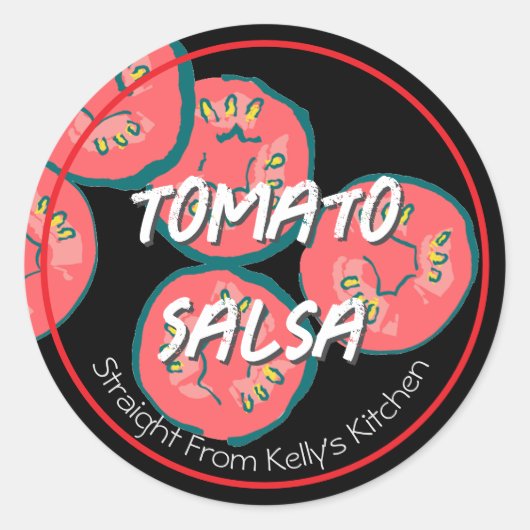 Home Canning Business Tomato Salsa Modern Label (Voorkant)