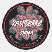 Home Canning Zakelijk Raspberry Jam Modern Label (Voorkant)