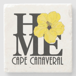 HOME Cape Canaveral Yellow Hibiscus Stenen Onderzetter