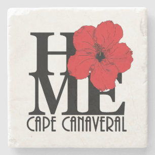 HOME Cape CanaveralRed Hibiscus Stenen Onderzetter