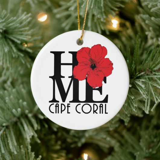 HOME Cape Coral Florida Keramisch Ornament (Boom)