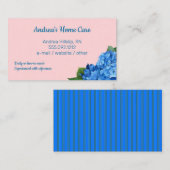 Home Care Blue Hydrangeas Custom Visitekaartjes (Voorkant / Achterkant)