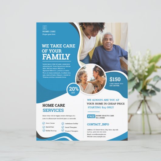 Home Care Service Flyer Sjabloon (Staand voorkant)
