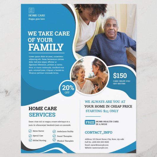 Home Care Service Flyer Sjabloon (Voorkant)