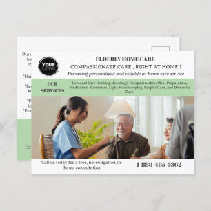 Home Care Service Promotie of Marketing Briefkaart