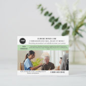 Home Care Service Promotie of Marketing Briefkaart (Staand voorkant)