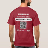 Home Carpentry Service QR code Logo maatwerk T-shirt (Achterkant)