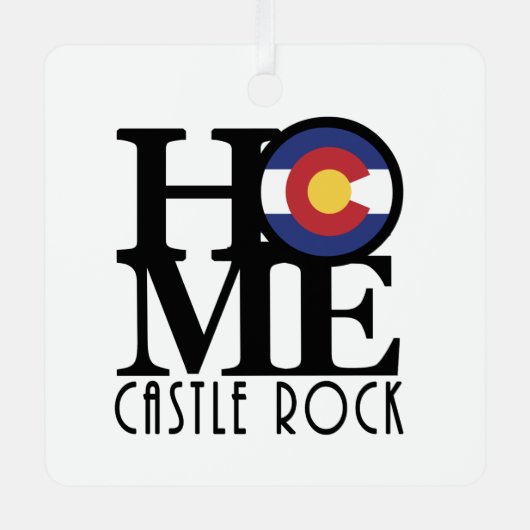 HOME Castle Rock Colorado Metalen Ornament (Voorkant)