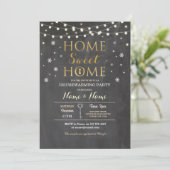Home Chalk Housewarming Snowflake Kerstmis Uitnodi Kaart (Staand voorkant)
