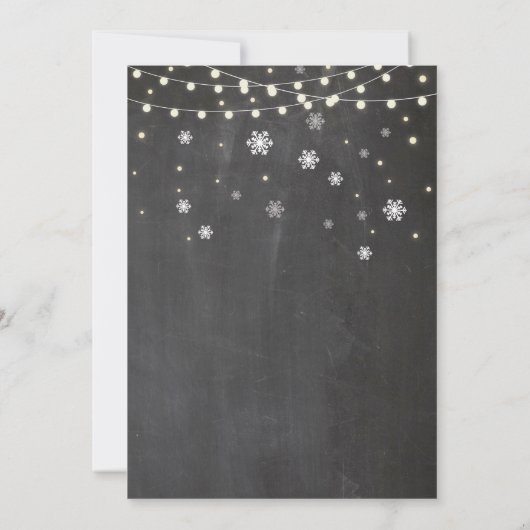 Home Chalk Housewarming Snowflake Kerstmis Uitnodi Kaart (Achterkant)