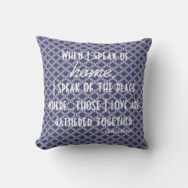Home Charles Dickens literary Quote Pillow Kussen