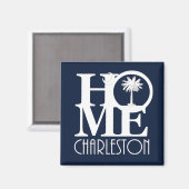 HOME Charleston SC Magneet (Voorkant / Achterkant)