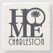 HOME Charleston SC Stenen Onderzetter (Voorkant)